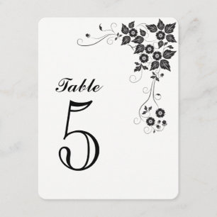 Tischnummer Karte Nummer-5