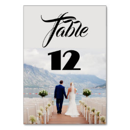 Tischnummer-Karten für Hochzeiten von Foto Tischnummer