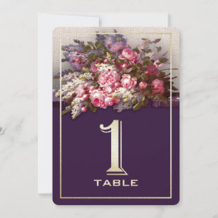 Tischnummer-Karten für Party-Blumenbemalung Einladung