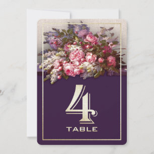 Tischnummer-Karten für Party-Blumenbemalung Einladung