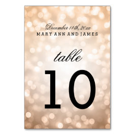 Tischnummer Kupfer Glitzer Lights