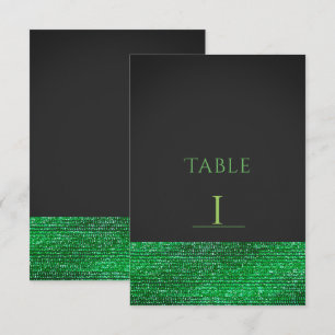 Tischnummer Lime Green Modern Glam Sequins