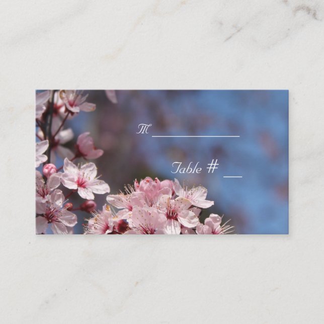 Tischnummer mit Anschrift und Datum Platzkarte (Vorderseite)