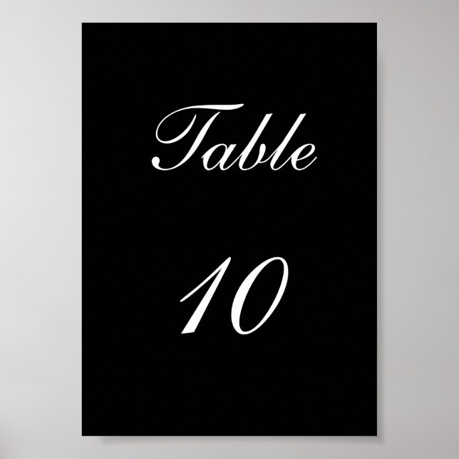 Tischnummer Poster (Vorne)