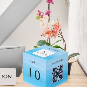 Tischnummer QR-Codeliste Strandbusiness Logo Würfel