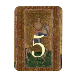Tischnummer Ritter Mittelalterliche Hochzeit der R Magnet