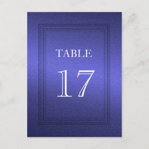 Tischnummer Schlichter Blauer Schimmer
