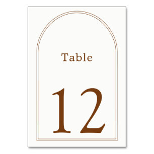 Tischnummer Terrakotta