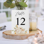 Tischnummer von Beige und Orange<br><div class="desc">Dress up your wedding or Party tables with your Beige & Orange floral Tischnummer Card.</div>