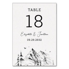 Tischnummer von Bergwald