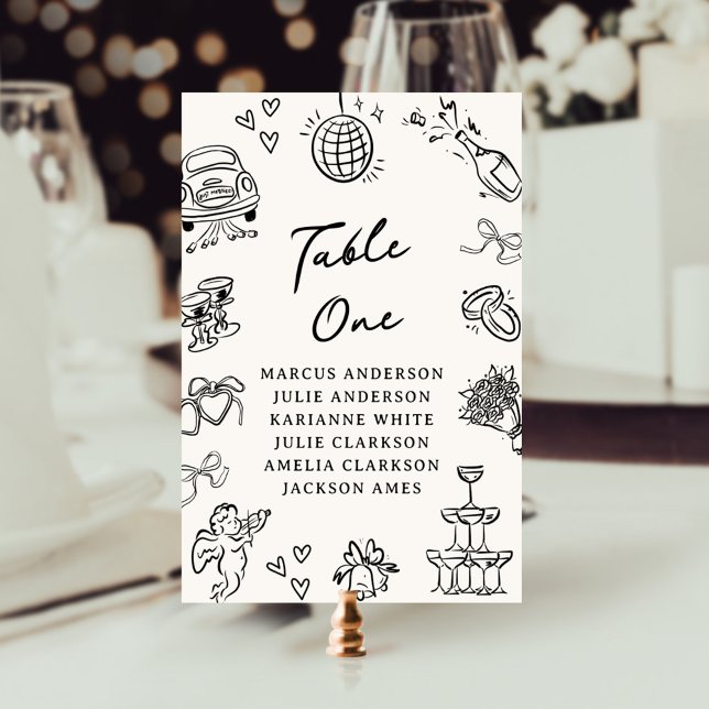 Tischnummer von Hand Drawn Doodles (Von Creator hochgeladen)