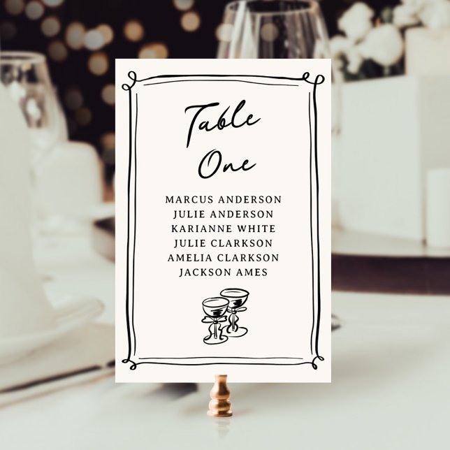 Tischnummer von Hand Drawn Doodles (Von Creator hochgeladen)