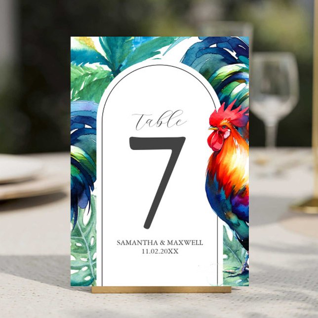 Tischnummer Watercolor-Taste West Style (Printable table number cards for destination wedding day of stationery art by Victoria Grigaliunas)