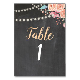 Tischnummer Wedding Coral Peach Blume Floral
