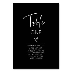 Tischnummer Wedding Guest Seating Card G400