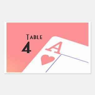 TISCHNUMMER Weinflasche Hochzeitsmarken Rechteckiger Aufkleber
