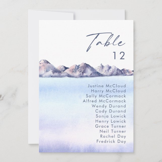 Tischnummer Winterbergkarte (Vorderseite)