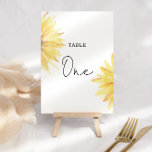 Tischnummer zur Hochzeit von Sonnenblumen<br><div class="desc">Wasserfarbene Sonnenblume Tabelle Eine Nummer. Matching-Elemente verfügbar.</div>