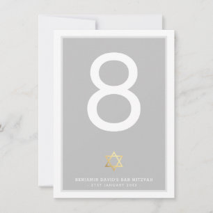 TISCHNUMMERN Bar Mitzvah Stern von david grau