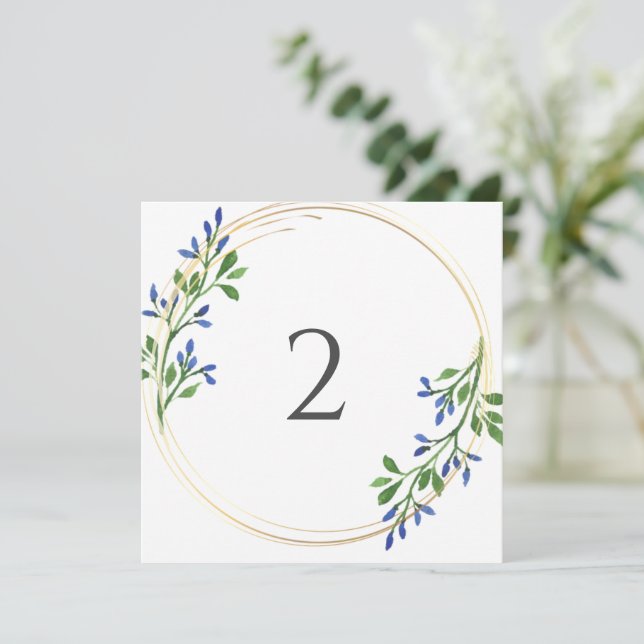 Tischnummern Blumengrenze (Stehend Vorderseite)