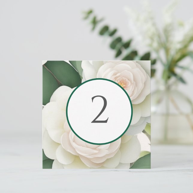 Tischnummern Blumengrenze (Stehend Vorderseite)