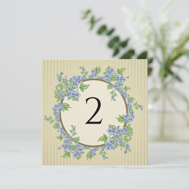 Tischnummern Blumengrenze (Stehend Vorderseite)