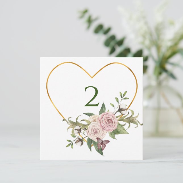 Tischnummern Blumengrenze (Stehend Vorderseite)