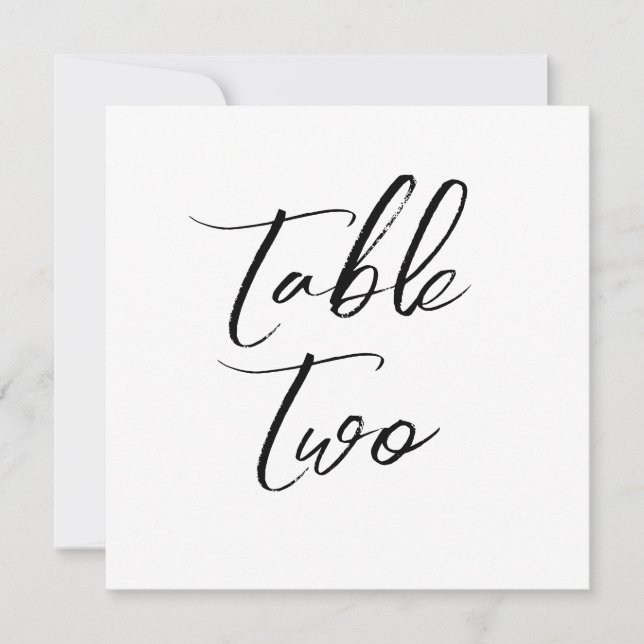 Tischnummern Blumenrahmen schlicht (Vorderseite)