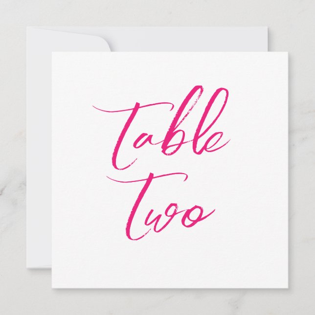 Tischnummern Blumenrahmen schlicht, elegant rosa (Vorderseite)