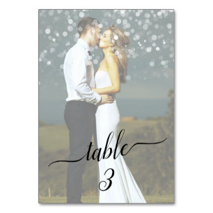 Tischnummern Bokeh Fab Faded Couple Wedding Foto