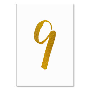 Tischnummern - Casual Brush-Schrift-Typografie - 9