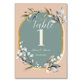 Tischnummern, die romantische Neutrale Aquamarin h Tischnummer