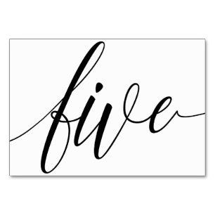 Tischnummern für die Hochzeit - Luxus-Typografie (