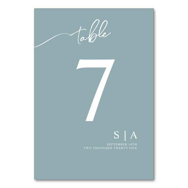 Tischnummern für eine Boho-chic Hochzeit. (Vorderseite)