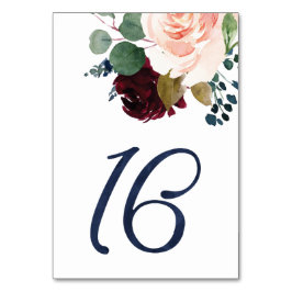 Tischnummern für KJ Watercolor Blue Schriftart #16