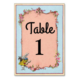 Tischnummern Hochzeit Wonderland Rabbit Cards