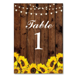 Tischnummern Hochzeiten Sonnenblumen Holzblumenkar