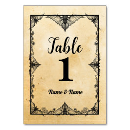 Tischnummern Hochzeiten von Halloween-Karten