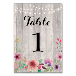 Tischnummern Hochzeiten von rustikalen Holzkarten