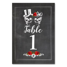 Tischnummern Hochzeiten Zuckerkulls Rustikale Kart