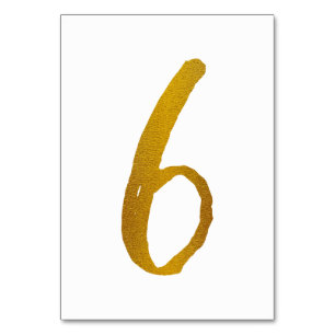 Tischnummern - Lässige Pinselschrift - Typografie 