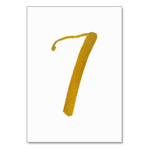 Tischnummern - Lässige Pinselschrift - Typografie 