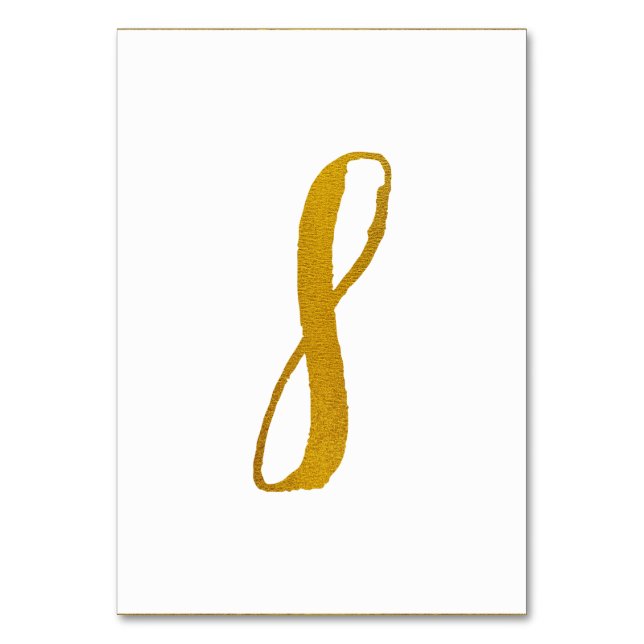 Tischnummern - Lässige Pinselschrift - Typografie  (Vorderseite)