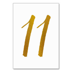 Tischnummern - Lässige Pinselschrift Typografie -1