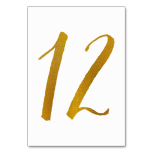 Tischnummern - Lässige Pinselschrift Typografie -1