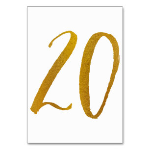 Tischnummern - Lässige Pinselschrift Typografie -2