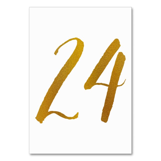 Tischnummern - Lässige Pinselschrift Typografie -2 (Vorderseite)