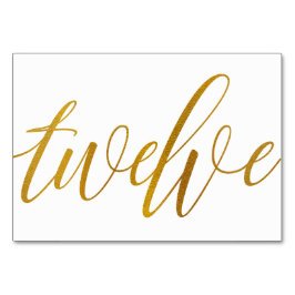 Tischnummern - Luxe Typografie - Imitate Goldfolie