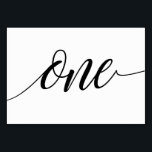 Tischnummern - Luxe Typografie (schwarz) 1<br><div class="desc">Tischnummer 1: Diese luxuriöse, elegante Kalligraphie-Landschaft-Tischnummer-Karte ist Set in Schwarz, aber Sie können sie in jede beliebige Farbe ändern, indem Sie einfach die Hintergrundfarbe ändern. **WIE SIE DIE DESIGN-FARBE ÄNDERN (das Wort "UAWG")** 1) Klicken Sie auf den Button "Personalisieren". 2) Klicken Sie unten auf den Link "ClICK TO CUSTOMIZE FURTHER"....</div>