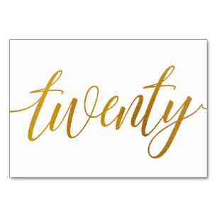 Tischnummern - Luxus-Typografie - Faux-Goldfolie 2